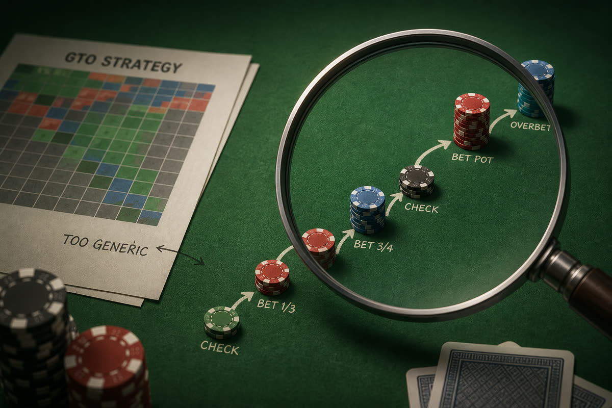Exploitative strategy: play the opponent, not the chart