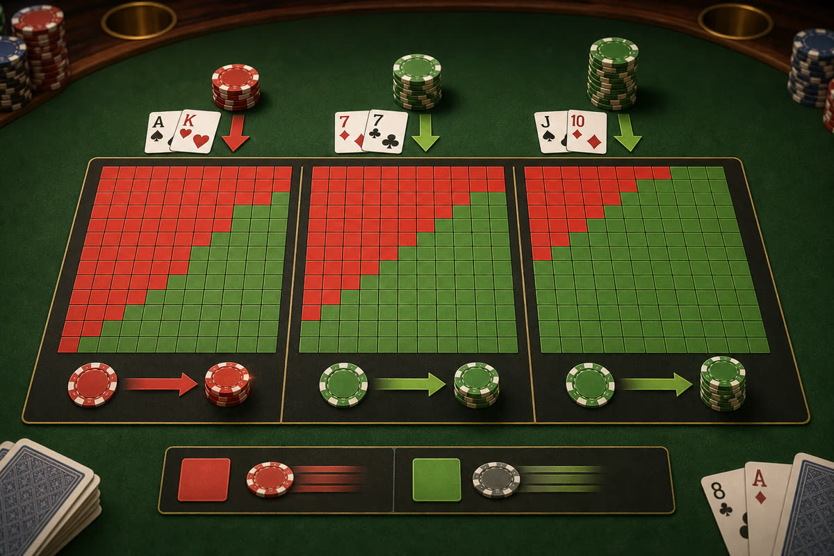 Push-fold charts for short stacks in SNG